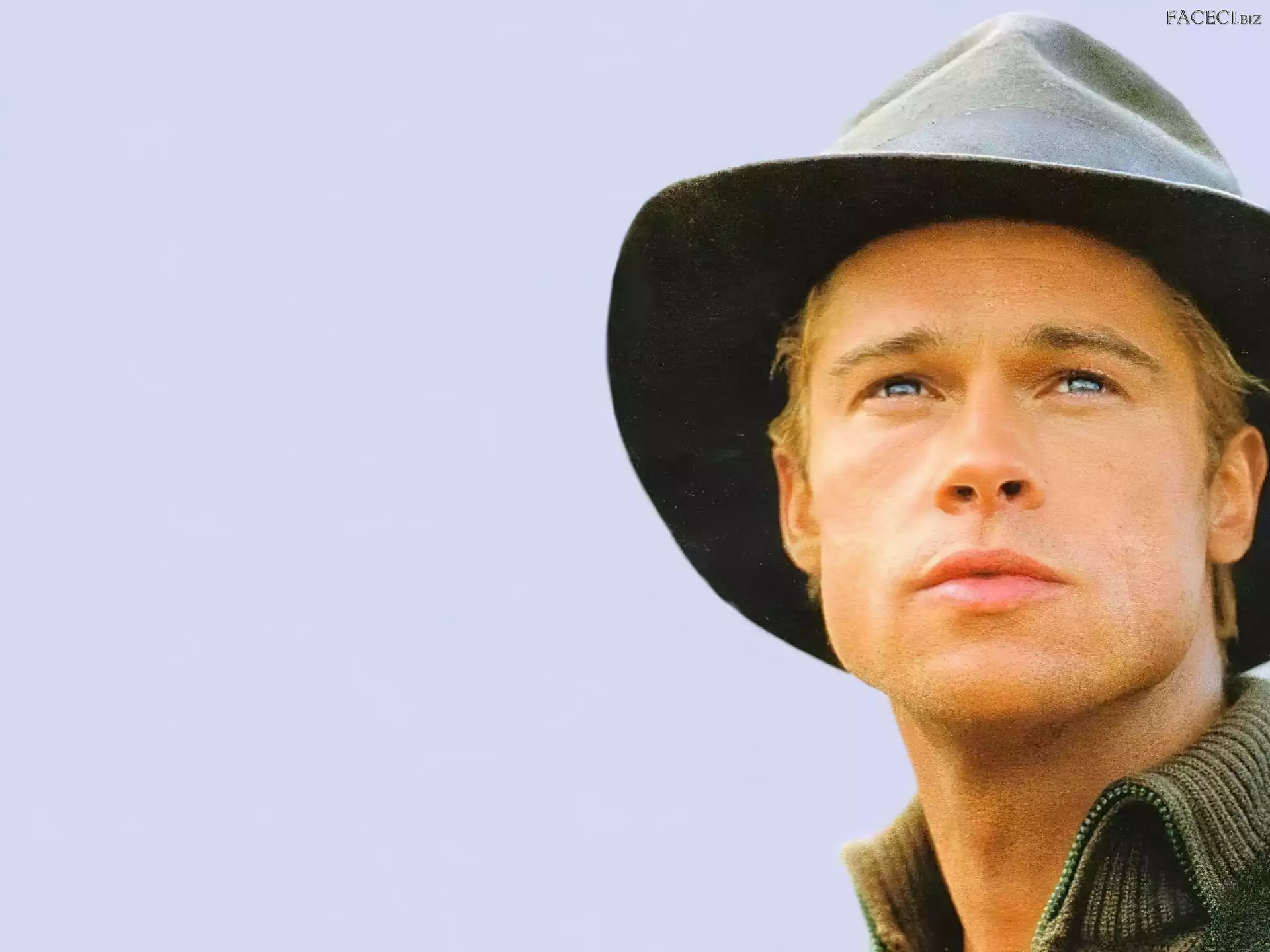 kapelusz, Brad Pitt, twarz
